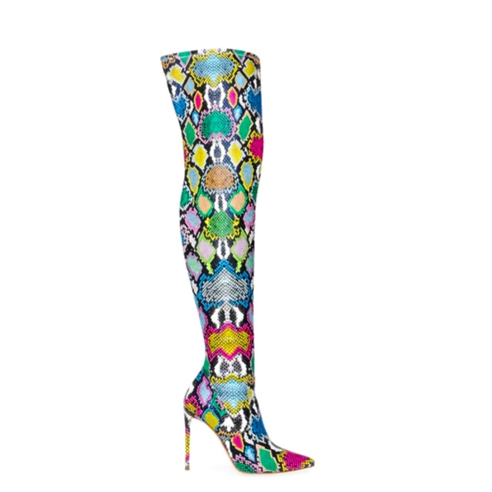 Sold out in stores!  Snake print boots!